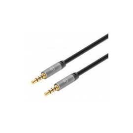 Cable Auxiliar Manhattan Audio Estereo 3.5Mm Macho 3M Negro/Plata 356008