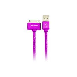Cable Usb-A Macho Vorago Compatible Con Dispositivos Apple 30-Pin 1M Rosa