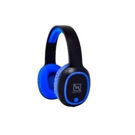 Diadema Inalambrica Necnon Nbh-04 Pro Bluetooth 3.5Mm Con Microfono Azul Y Negro