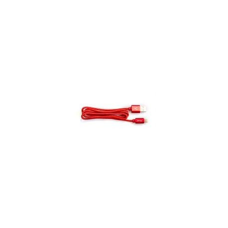 Cable Vorago Cab-209 Dual Micro Usb/Lightning Rojo 1M Bolsa