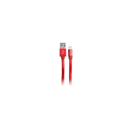 Cable Vorago Cab-119 Rojo Usb-Apple Lightning 1 Metro Rojo Bolsa